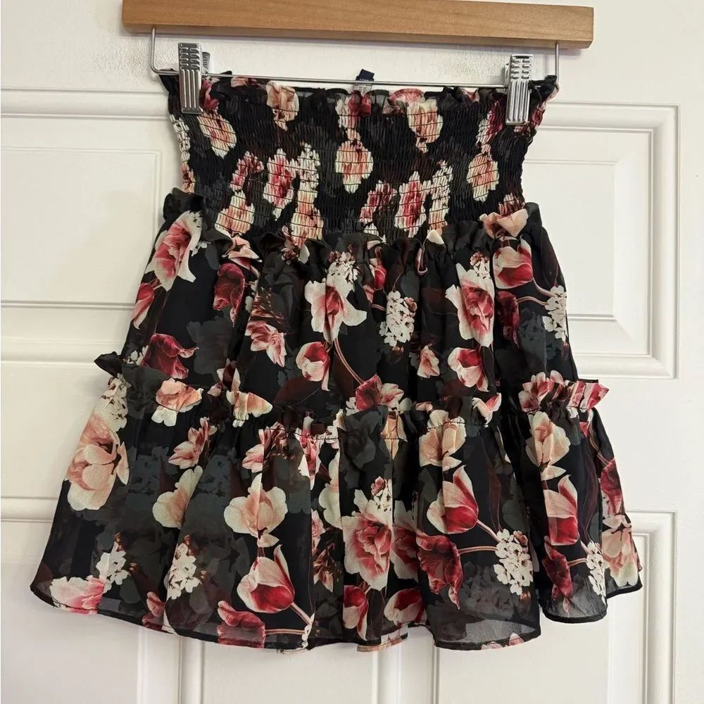 Blue life mini floral skirt Size S